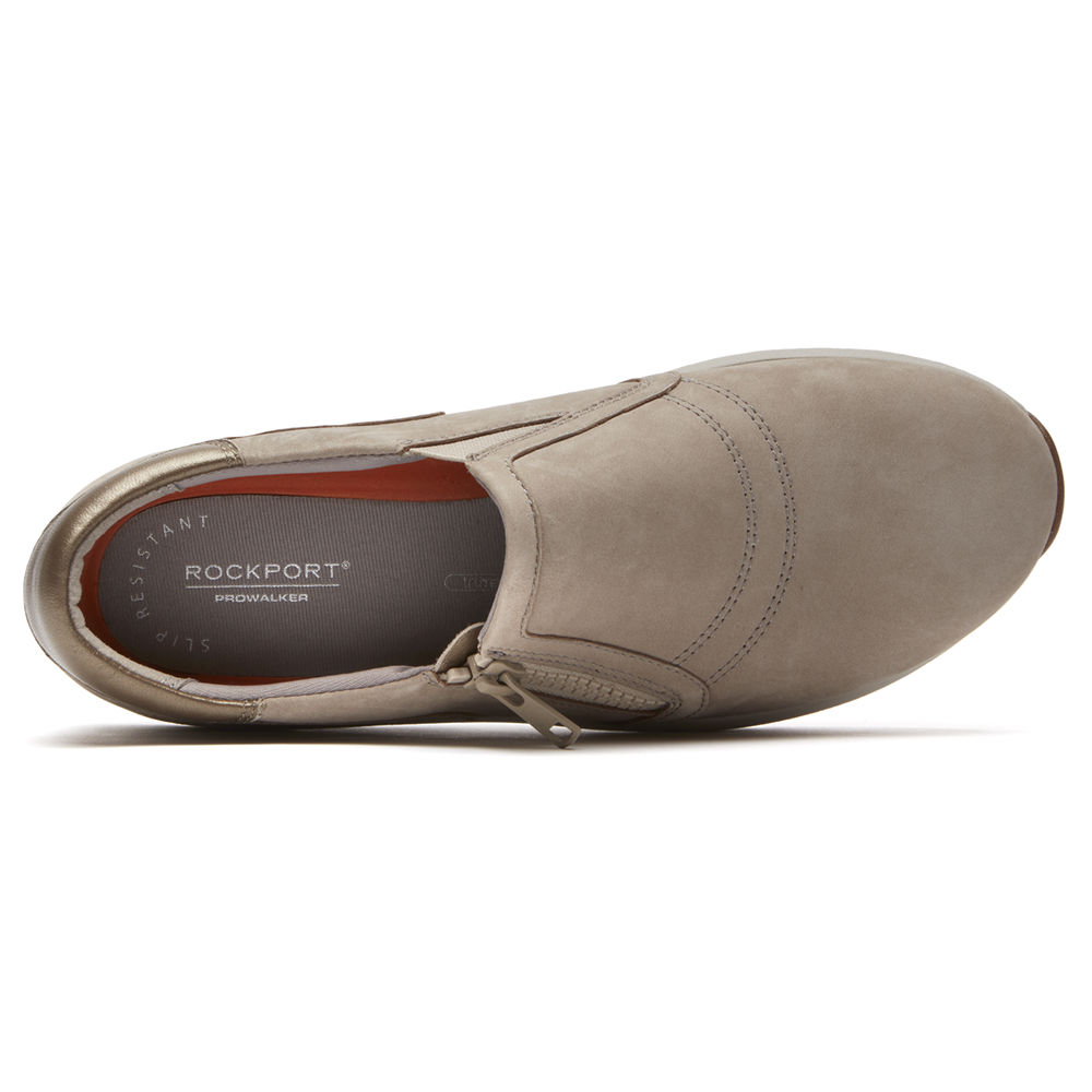 Rockport Singapore Womens Sneakers - Trustride ProWalker Slip-On Grey - NW4063125